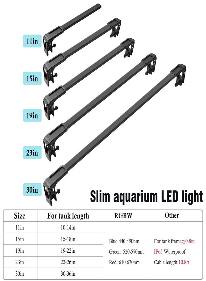 HITOP 23in Slim Aluminum Alloy Aquarium LED Light, Full Spectrum with Day/Night Mode & Timer, 10-Level Brightness, Adjustable Lighting for Planted Tank & Fish Tank Freshwater Fish - Image 2