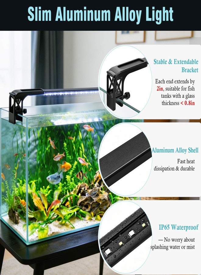 HITOP 23in Slim Aluminum Alloy Aquarium LED Light, Full Spectrum with Day/Night Mode & Timer, 10-Level Brightness, Adjustable Lighting for Planted Tank & Fish Tank Freshwater Fish - Image 4