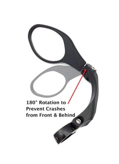 SYOSI Handlebar Bike Mirror Stainless Steel Mirror Bicycle Rearview Mirror HF - MR081 (Left) Upgraded Bike Mirror Handlebar Mount Set Great for Bike  - Image 4