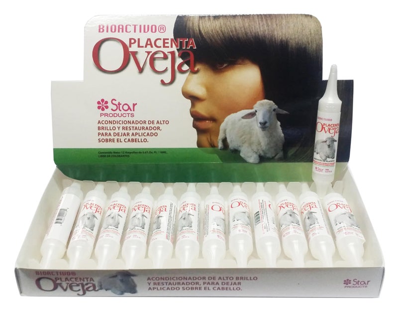 Bio Complex Star Bioactivo Sheep Placenta Hair Treatment â€“ 12 Ampoules â€“ Intensive Shine & Repair Conditioner â€“ Bioactive Leave-In Formula for Damaged, Dry, or Treated Hair. - Image 1