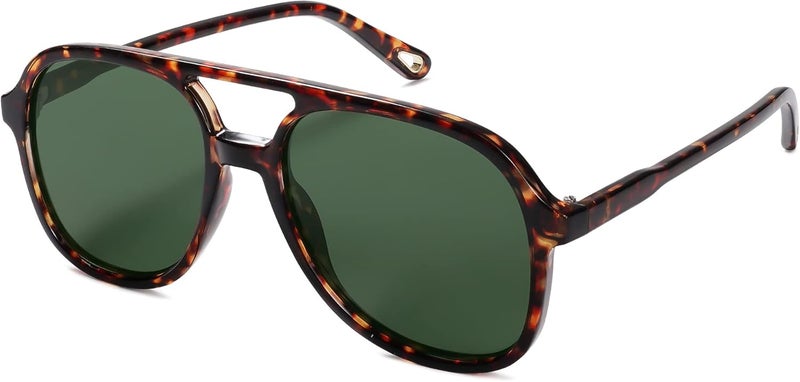 Sojos Retro Square Polarized Sunglasses 70s Vintage Oversized Shades Double Bridge Sun Glasses SJ2174 - Image 1