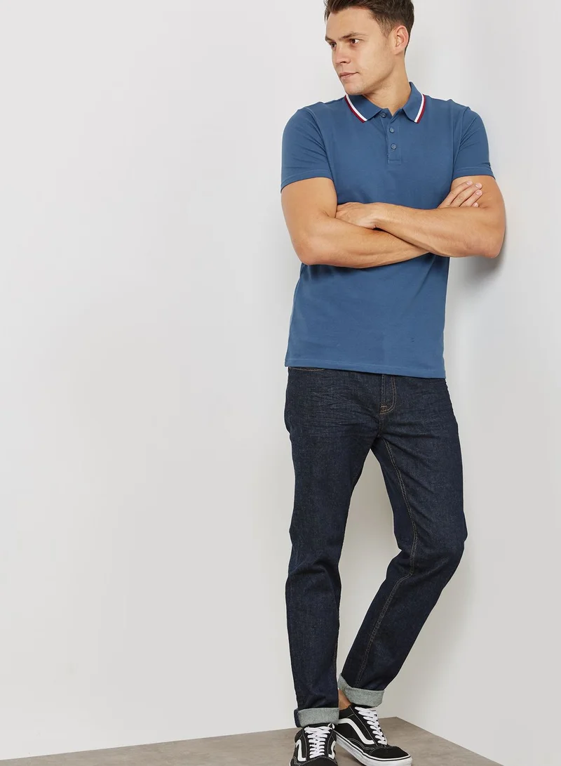 TOPMAN Muscle Fit Polo