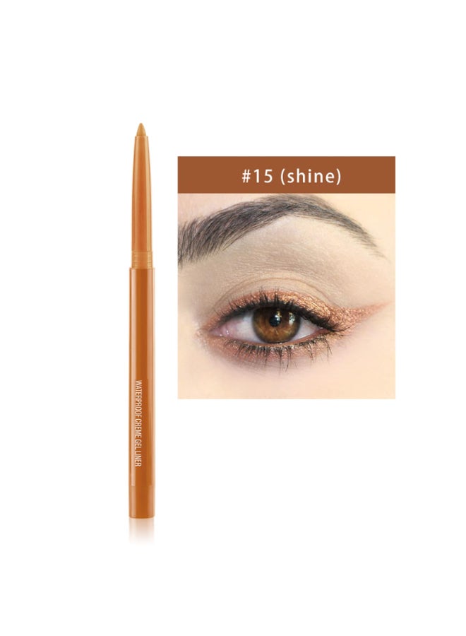 DekRion Eyeliner Pencil Waterproof Eyeliner Longlasting Champagneshine Eyeliners HighPigmented Colorful Eyeliners Easy To Use Eye Liner Pen for Women Champagneshine - Image 4