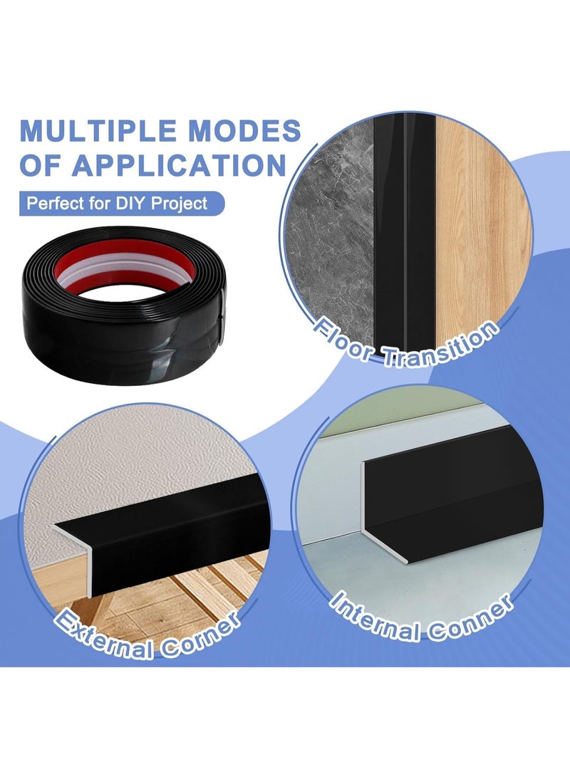 INSIJAM Wall Corner Protector Moulding Trim Peel and Stick Wall Corner Guards Trim Flexible Self Adhesive Edge Protector Moulding 2cm x 1m - Image 4