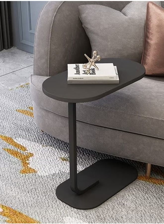 VOGMAX - C Shaped End Table, Side Table for Couch and Bed, Small Side Table, TV Tray Table for Small Spaces, Living Room, Bedroom, Rustic Snack Table 45*30*63CM - Image 1