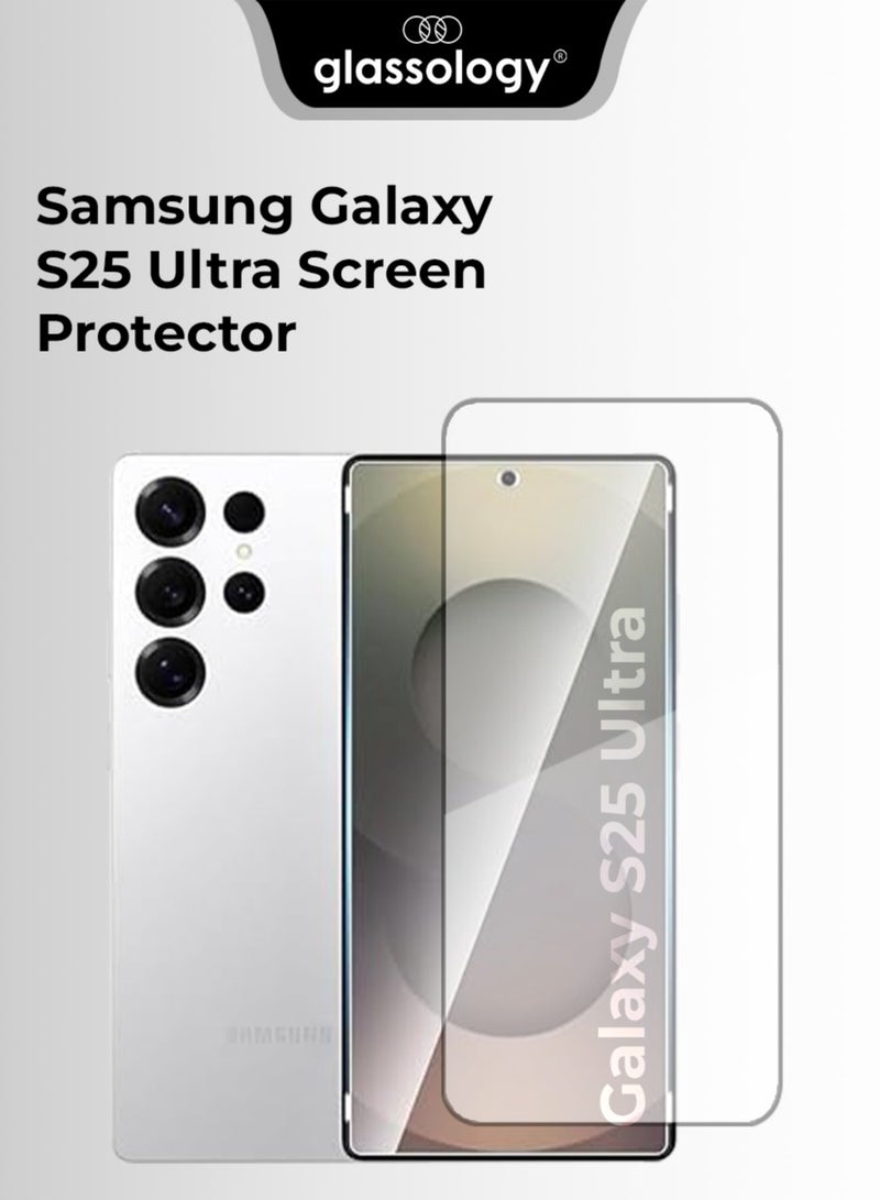 جلاسولوجي Samsung Galaxy S25 Ultra Screen Protectors HD Clear, 3D Curved Design, Full Coverage, Scratch Resistant, Easy to Apply with Installation Frame, Case Friendly - Image 1