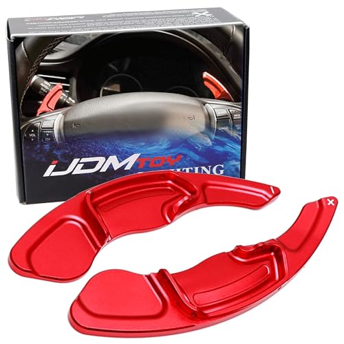iJDMTOY Sports Red ASpec Style Aluminum Larger Paddle Shifter Extension Compatible with Acura 201320 MDX 201322 ILX 201316 RDX 201520 TLX 200914 TSX - Image 1