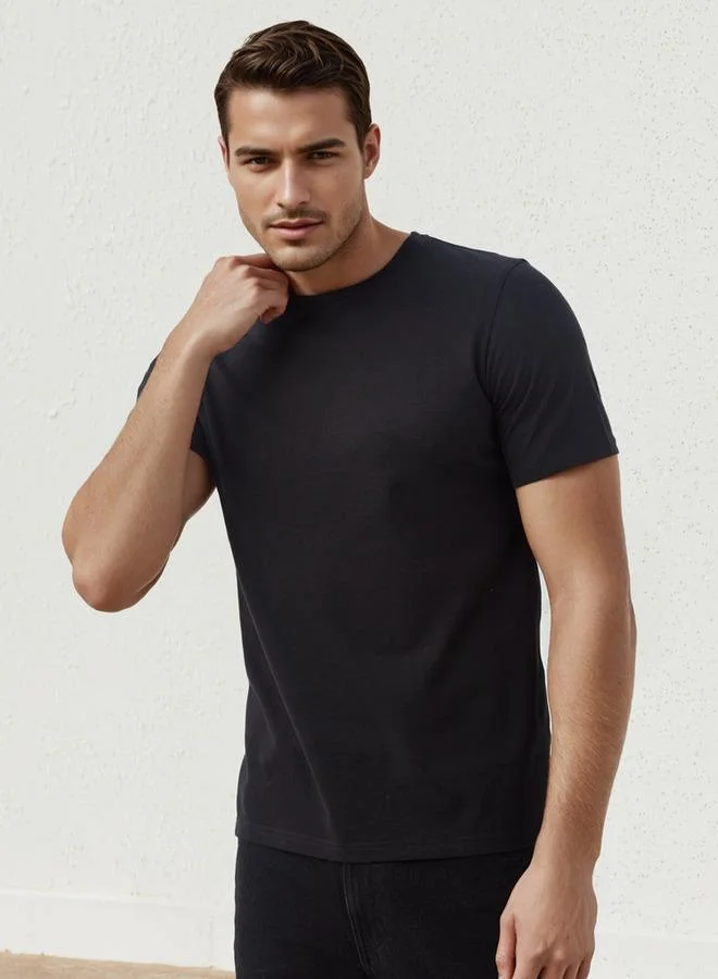 Splash FAV Set of 3 - Regular Fit Crew Neck T-shirt with Short Sleeves