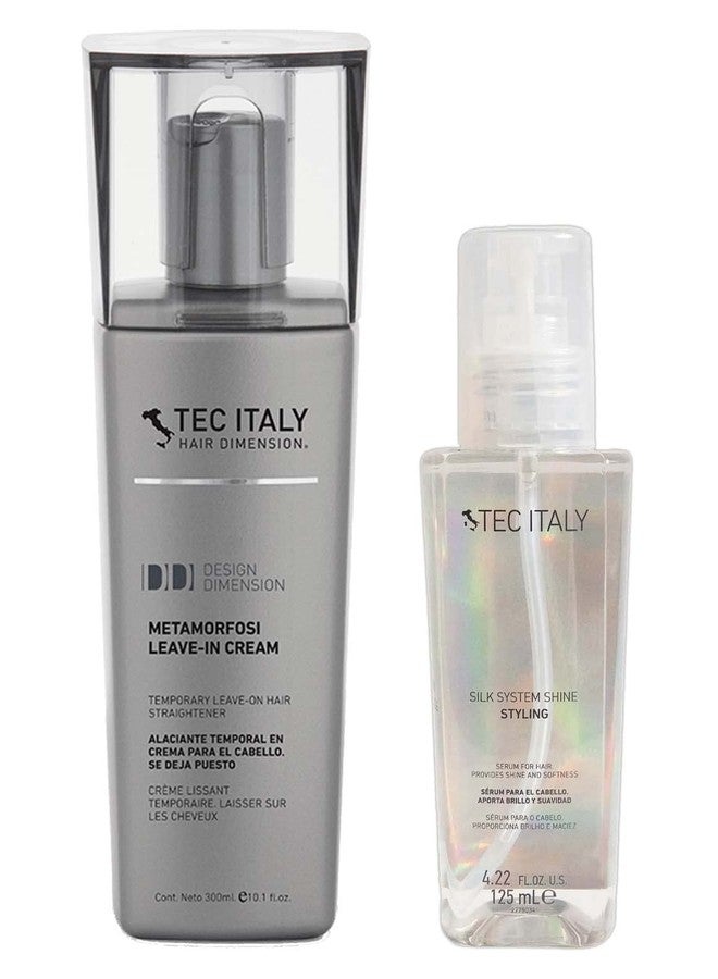 Tec Italy Frizz Hair Control Pack - Metamorfosi Leave in Cream & Silk System Shine - Image 1