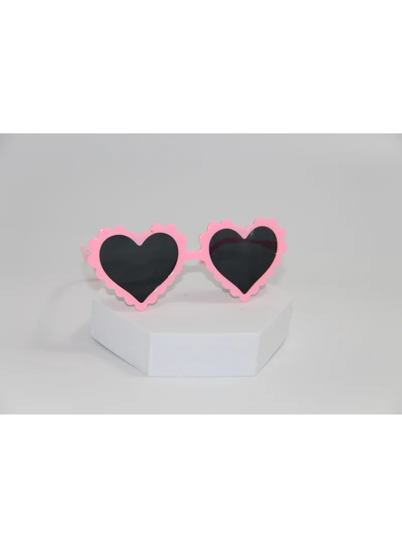 D'Daniela Aisha Glasses and Bow Barrette Ponytail Set For Babies and Girls -Pink