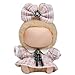 CHICHO 17cm Doll Outfits for Labubu Luxury Chic Style Set for 17cm Dolls Premium Doll Clothes with Accessories Pink Plaid Tweed Dress Black Necktie Plaid Bow Clothes Only - Image 3