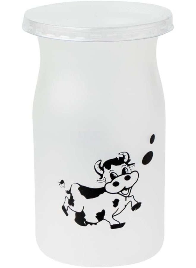 Restaurantware 5 Ounce Yogurt Jars 100 Disposable Pudding Containers - Cow Print Pop-Off Lids Included Clear Plastic Chia Pudding Jars For Snacks Spices And Desserts - Image 2