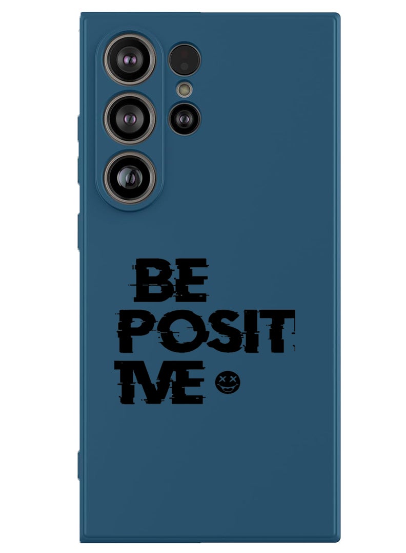 Theodor Protective Slim Fit Case Liquid Silicone Cover with Full Body Protection Anti-Scratch Shockproof Case For Samsung Galaxy S25 Ultra (Blue) - be positive - Image 1