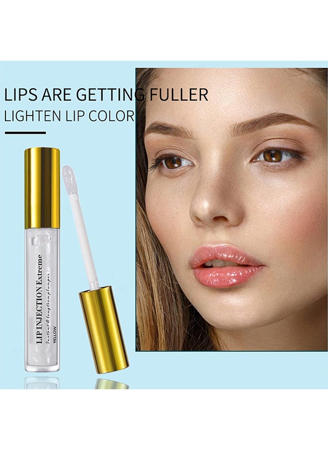 2 Pcs Lip Injection Extreme, Lip Plumper Enhancing Plump Effect For Softer Bigger Fuller Lips Clear Natural High Shine Finish Hydrating And Reduce Fine Lines Healthy Lip Plumping Enhancer