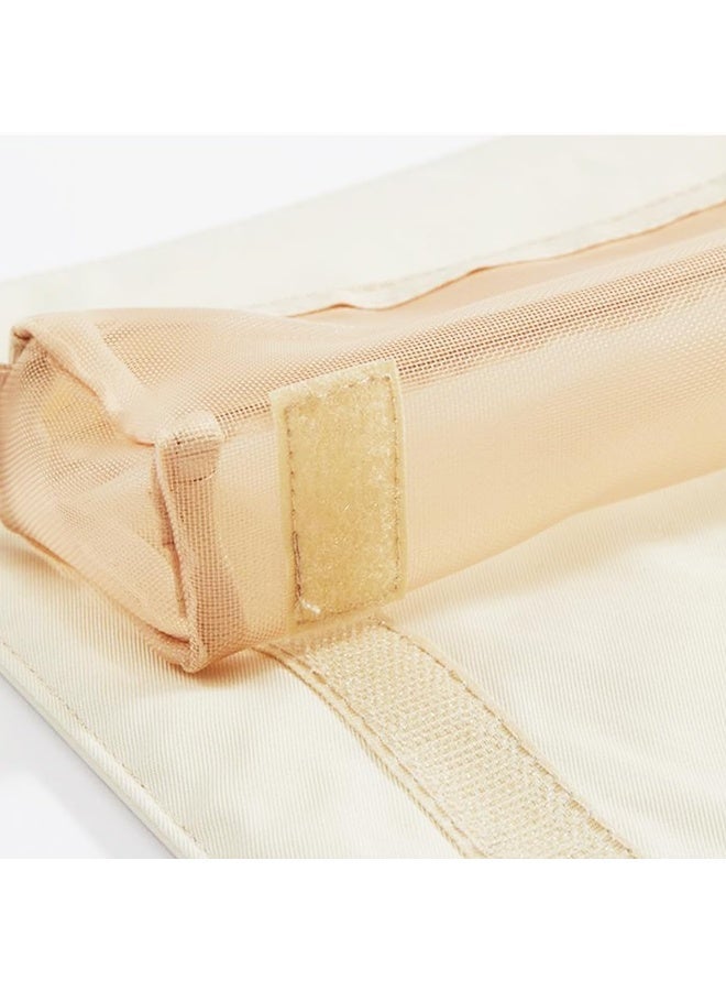 ECVV 4 in 1 Travel Cosmetic Bag Portable Roll-Up Toiletry Bag Foldable Make Up Storage Bag for Skin Care Products, with 4 Detachable Zipper Pouches - Image 4