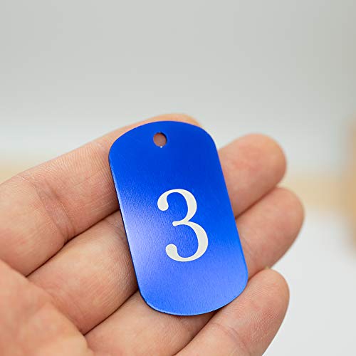 StayMax Aluminum Numbered Key Tags ID Tag (1-50, Blue) - Image 5