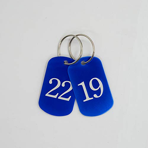 StayMax Aluminum Numbered Key Tags ID Tag (1-50, Blue) - Image 4
