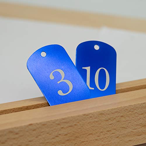 StayMax Aluminum Numbered Key Tags ID Tag (1-50, Blue) - Image 3