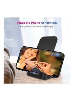 NIBEMINENT 15W Wireless Charger Vertical Fast Charging Stand Black  - Image 5