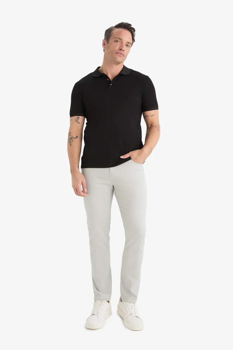 DeFacto Slim Fit Short Sleeve Basic Polo T-Shirt