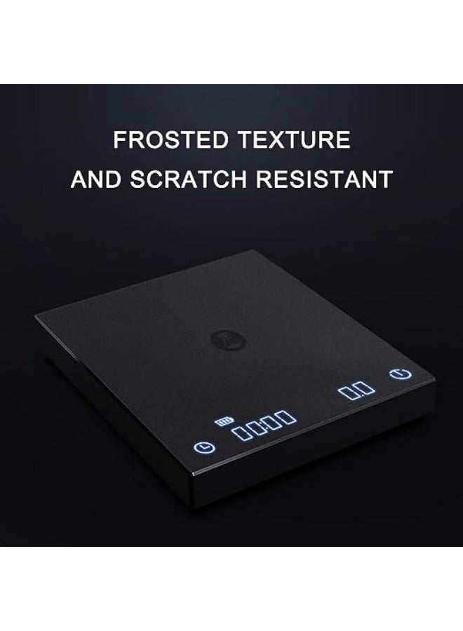 TIMEMORE Black Mirror Basic Plus Coffee Scale, Mini Espresso Scale for Baking Cooking Flow Measurement, Digital Food Scale Poor Over Hand Drip Scale Weighing Instrument Auto Mode Timer Function LED - Image 4
