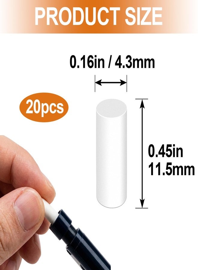 Lekgavd 20 Pcs White Refill Erasers for Propelling Pencils, Universal Traceless Eraser Replacement, Mechanical Pencil Eraser Refills for Office, Notebook - Image 2