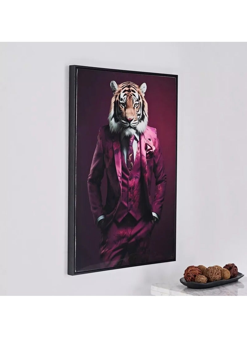Home Box Ersel Tiger Framed High Gloss Picture - 50x70x2.5 cm - Image 2