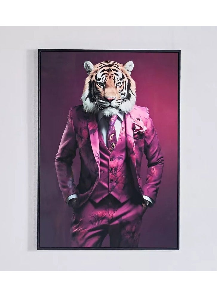 Home Box Ersel Tiger Framed High Gloss Picture - 50x70x2.5 cm - Image 3