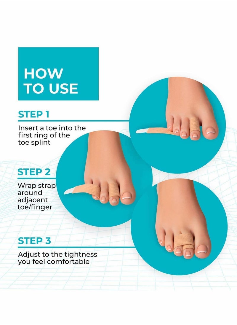 Excefore - Toe Separators for Overlapping Toes  Transparent Soft Silicone Bunion Corrector Pads, Support Straightener - Image 1