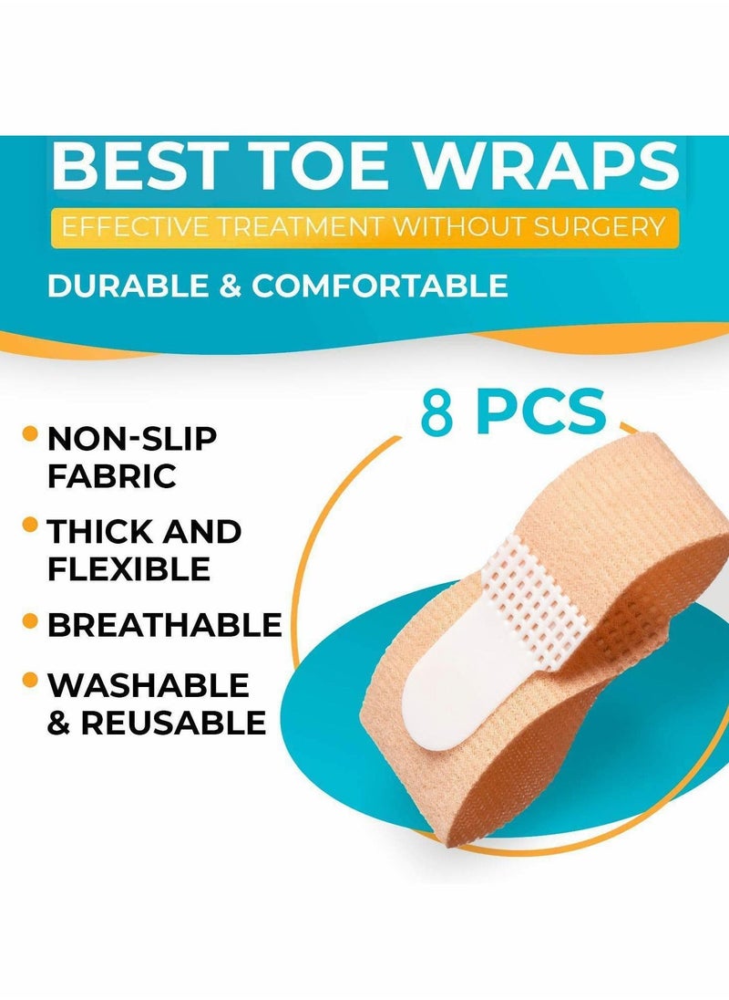 Excefore - Toe Separators for Overlapping Toes  Transparent Soft Silicone Bunion Corrector Pads, Support Straightener - Image 1