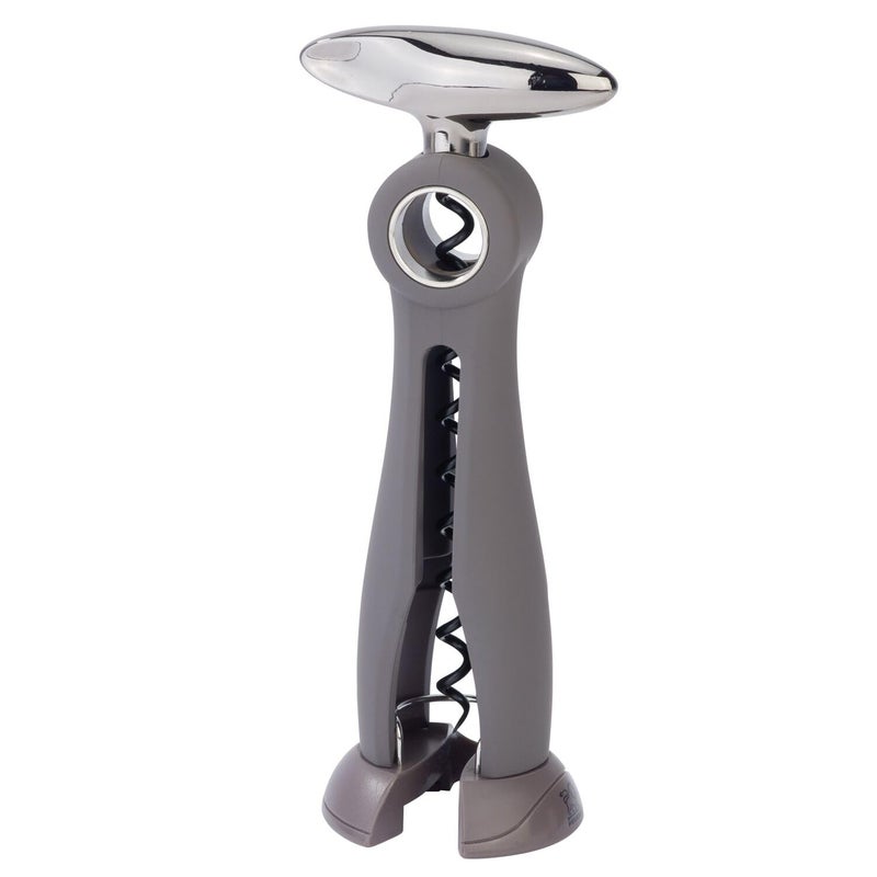 PEUGEOT Peugeot  Salma Continuous Turn Corkscrew  Bottle Opener with Foil Cutter Base Grey 75 inches 