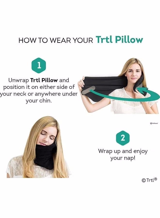 ترافل Neck Support Travel Pillow - Super Soft Neck Pillow with Shoulder Support and Cozy Cushioning Lightweight and Easy to Carry For Airplane Car Train Bus or office-Machine Washable (Black) - Image 4
