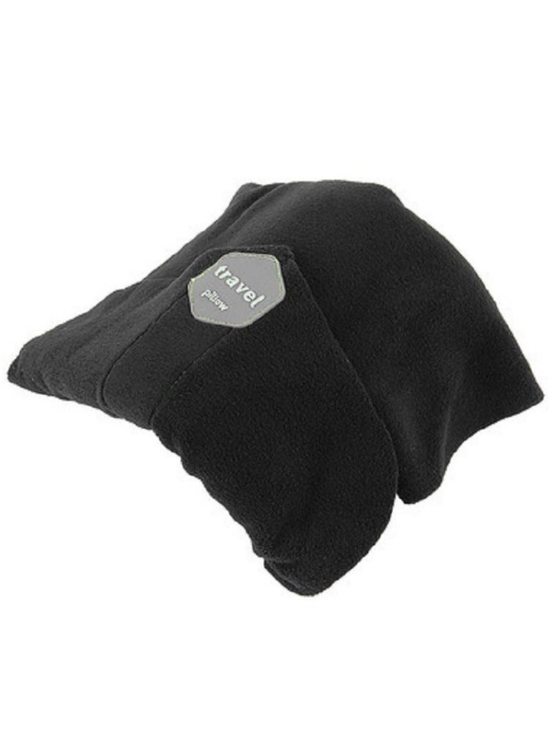ترافل Neck Support Travel Pillow - Super Soft Neck Pillow with Shoulder Support and Cozy Cushioning Lightweight and Easy to Carry For Airplane Car Train Bus or office-Machine Washable (Black) - Image 1