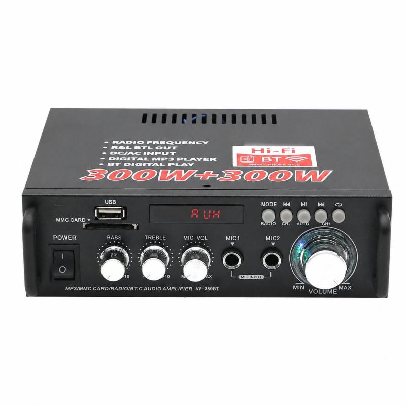 Bluetooth Receiver for Home Stereo 120W 2X60W Home Karaoke Amplifier with Multiple Audio Inputs - USB SD Card MP3 WAV WMA APE PLAC FM Radio - Professional Compact Bookshelf Receiver for Smartphones Ta - Image 1