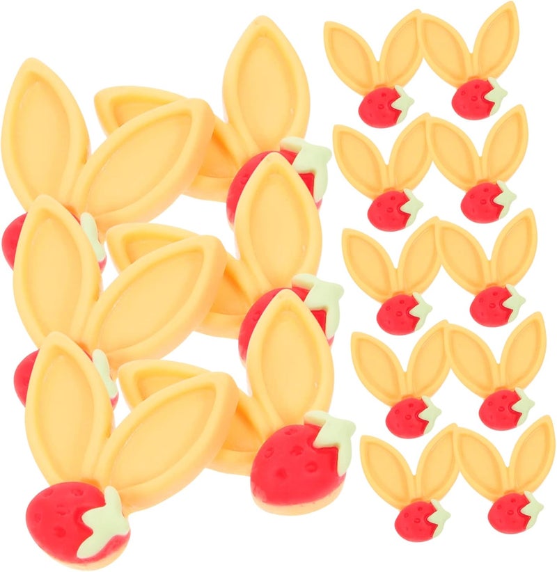 40pcs Resin Rabbit Ears Charms Diy Phone Case Accessories Decorative Charms for Boys and Girls Crafts - Image 1