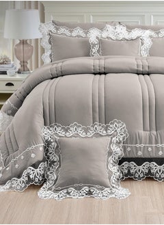 Noomi Lisa bridal bedspread 5 pcs high-end microfiber lace  - Image 2