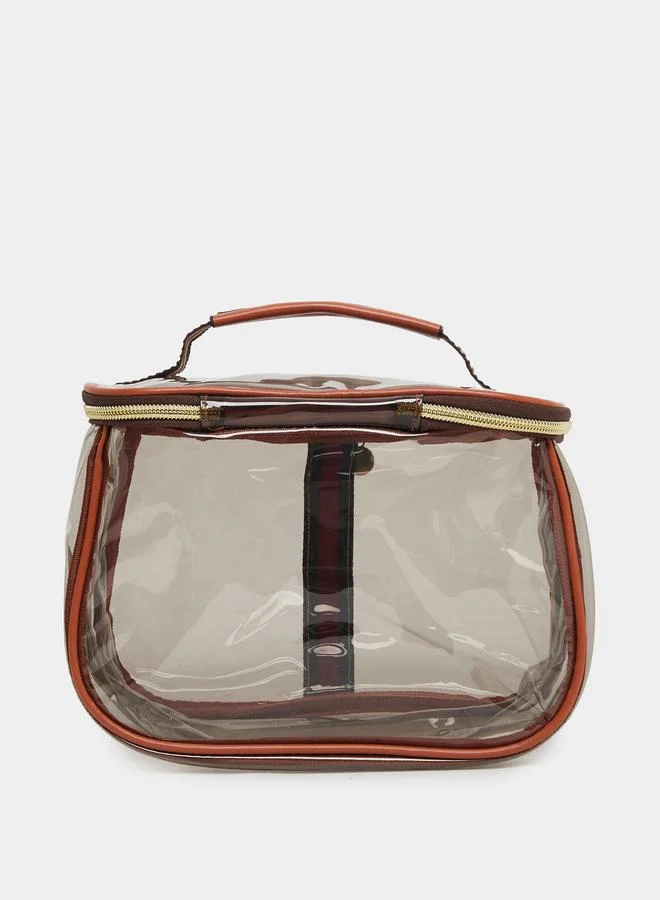 Take Two Take Two Transparent Washbag with Zip Closure