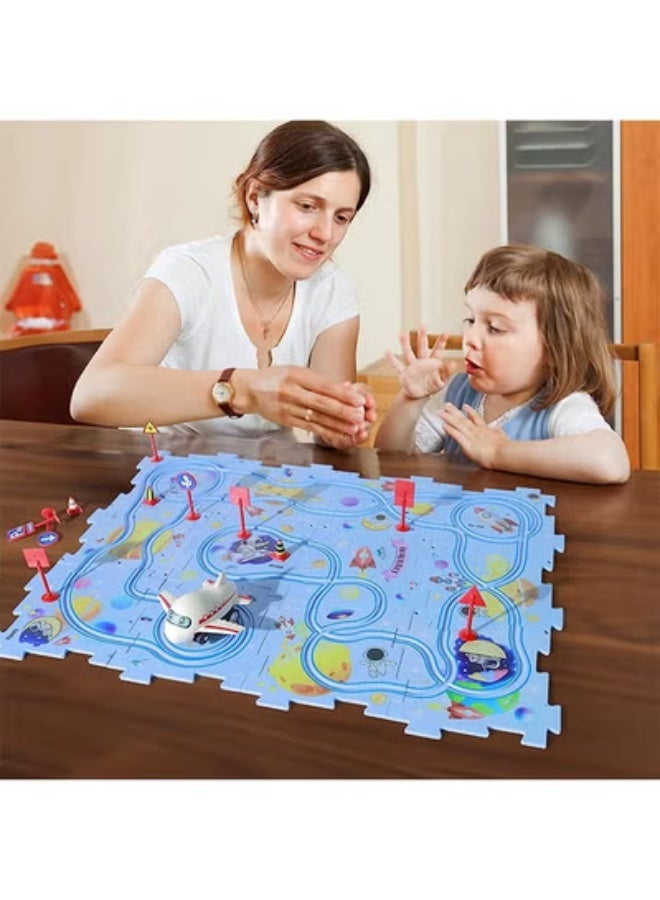 fantasize New Plastic Puzzles for Kids Ages 3-5 with A Cute Vehicle, Toddler Puzzles Gift, Critical Thinking Educational Toys, Toys for 3 4 5 6 Year Old Boys Girls, Fun Race Car Track Montessori Toys for Kids - Image 3