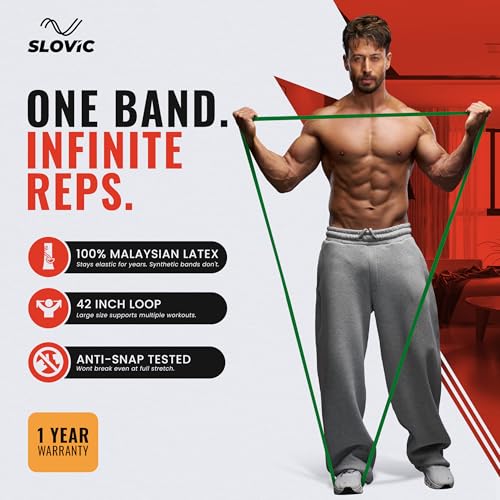 Slovic Latex Resistance Band for Workout [40-60 KG] | Resistance Band Set | Exercise Band & Stretching Bands for Exercise for Home Workouts | Gym Equipment for Home Workout | Ideal for Men & Women - Image 2