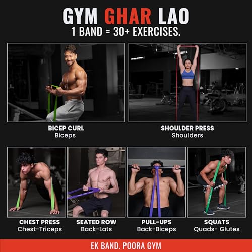 Slovic Latex Resistance Band for Workout [40-60 KG] | Resistance Band Set | Exercise Band & Stretching Bands for Exercise for Home Workouts | Gym Equipment for Home Workout | Ideal for Men & Women - Image 4