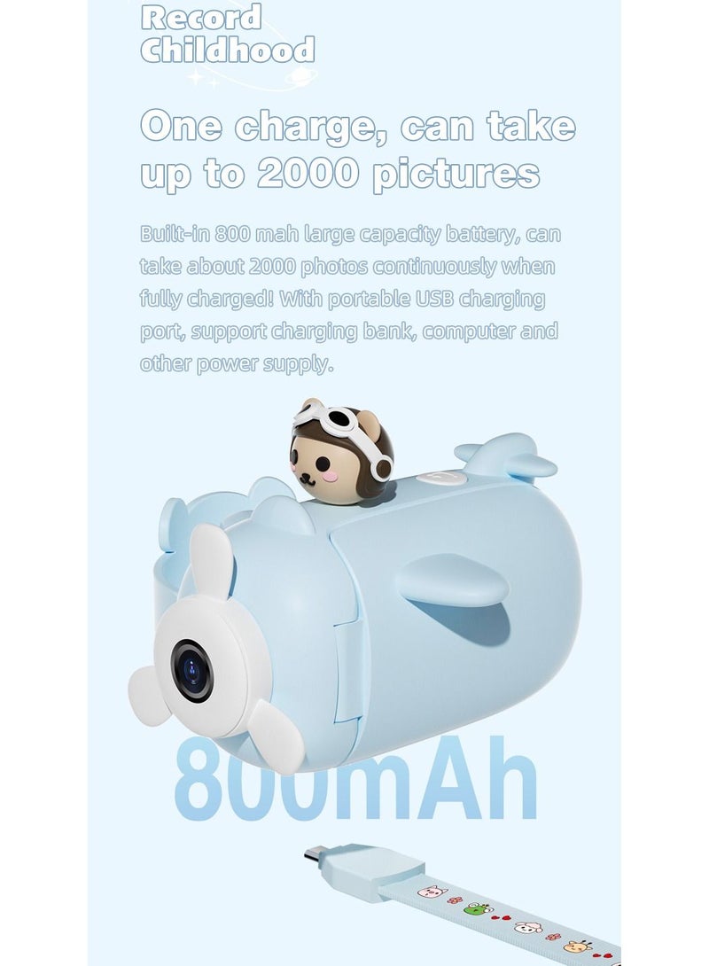 GULFLINK Kids Toy Digital Camera for Child Boys Girls Blue - Image 5