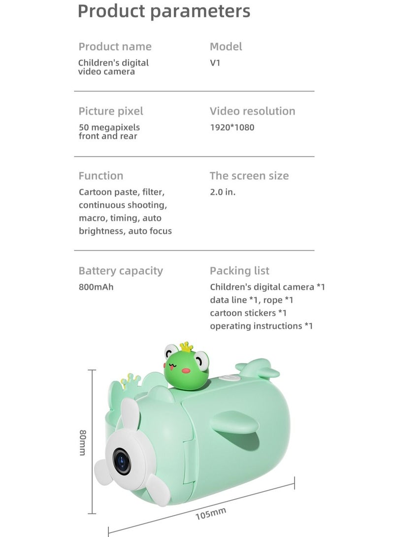 GULFLINK Kids Toy Digital Camera for Child Boys Girls Blue - Image 4