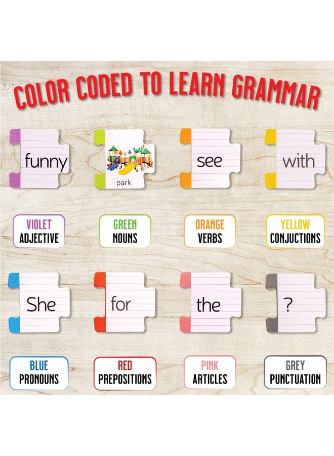 Hapinest Sentence Building Learning Game for Kids | Grammar Reading and Speech Therapy Activities | Kindergarten 1st Grade Special Education Classroom Must Haves for Teachers and Homeschool - Image 5
