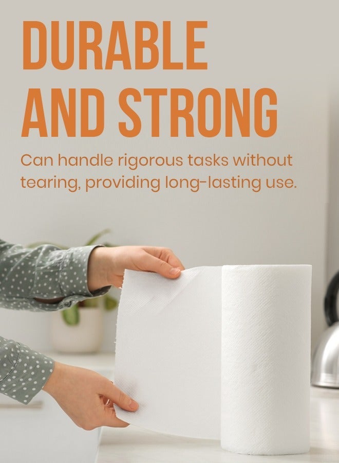 BRANDSFINITY Maxi Roll Kitchen Paper Towel Rolls, 6 Rolls, 1000 g Each, 7200 Sheets, Highly Absorbent - Image 5