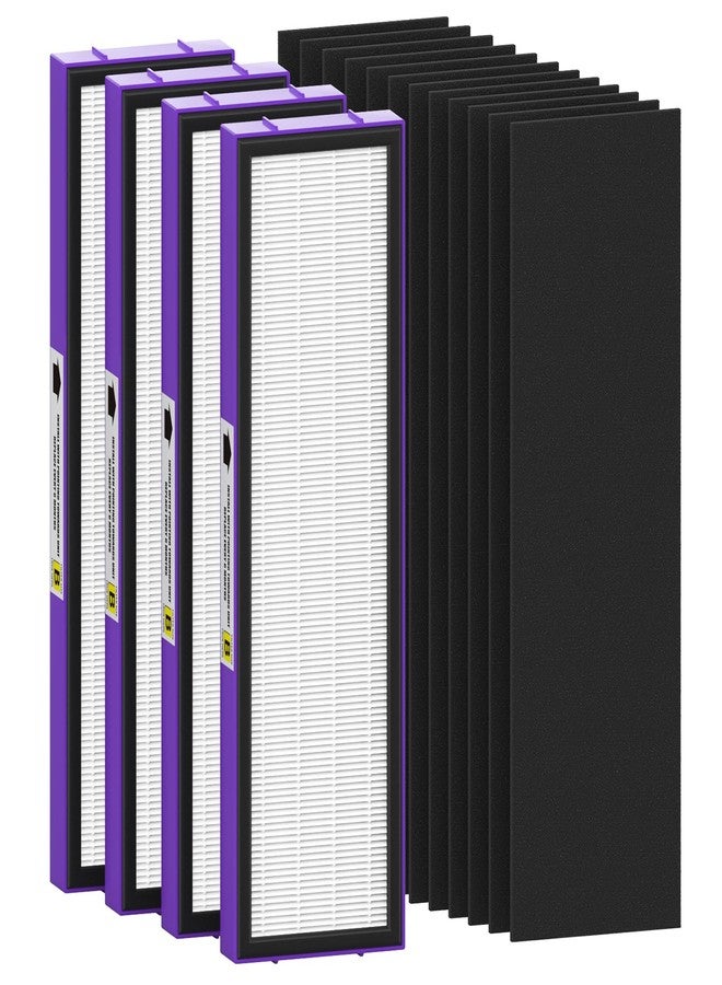 FMDZFL FLT4850PT Filter B Pet Pure HEPA Replacement Compatible with Germ-Guardian Air Purifier AC4825, AC4850, AC4870, CDAP4500, AC4900, AC4300, AP2200, 4 H13 HEPA Filters & 8 Activated Carbon Pre-Filters - Image 1