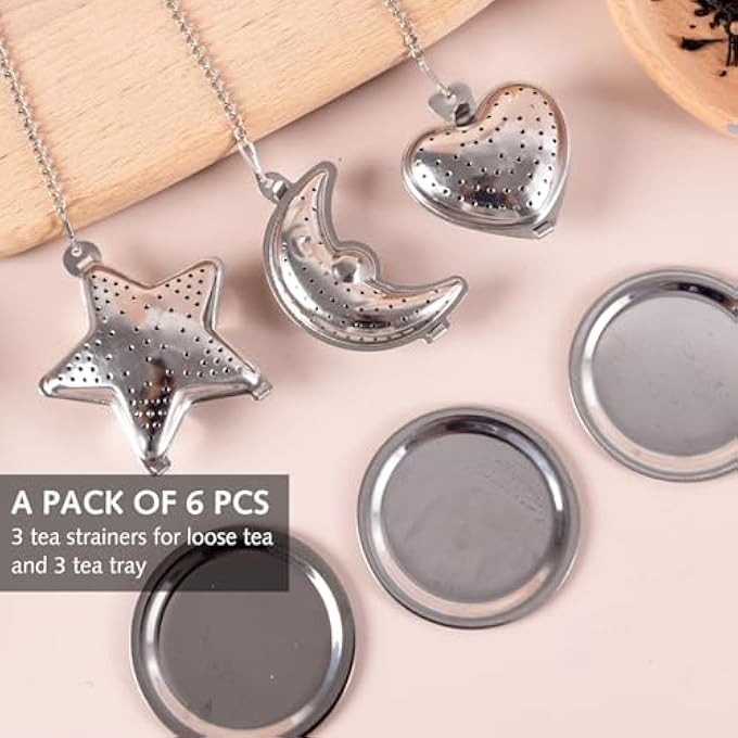 DILUSILK Tea Infuser For Loose Tea Stainless Steel Tea Infuser Mesh Tea And Herb Ball Strainer Tea Ball Strainers Infuser With Drip Trays For Loose Leaf Tea Herbal Tea Mugs Teapots Spice - Image 5