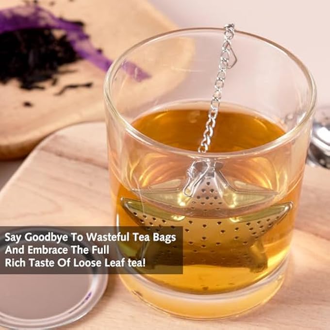 DILUSILK Tea Infuser For Loose Tea Stainless Steel Tea Infuser Mesh Tea And Herb Ball Strainer Tea Ball Strainers Infuser With Drip Trays For Loose Leaf Tea Herbal Tea Mugs Teapots Spice - Image 3