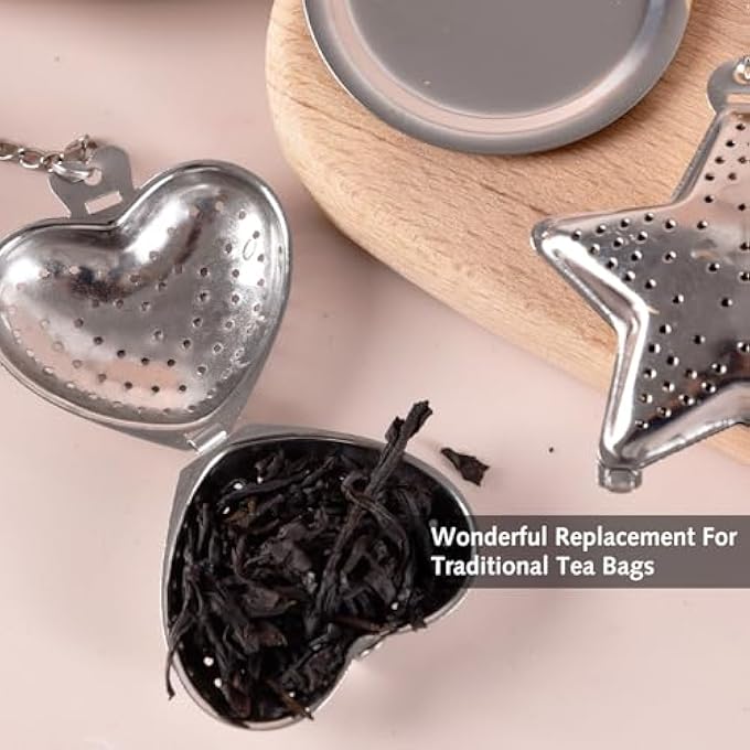 DILUSILK Tea Infuser For Loose Tea Stainless Steel Tea Infuser Mesh Tea And Herb Ball Strainer Tea Ball Strainers Infuser With Drip Trays For Loose Leaf Tea Herbal Tea Mugs Teapots Spice - Image 4