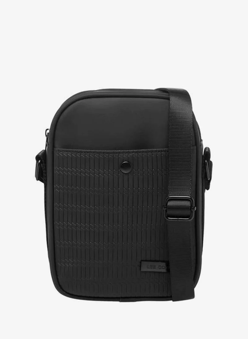 Lee Cooper Textured Crossbody Bag with Zip Closure