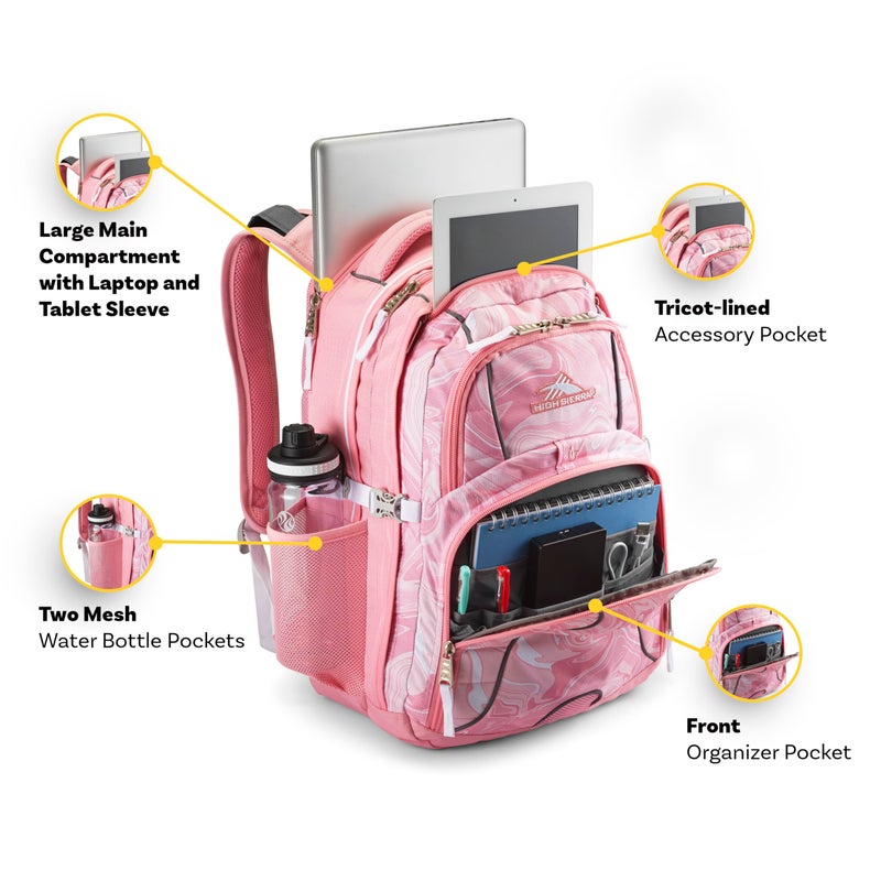 High Sierra Swerve Laptop Backpack, True Navy, One Size - Image 4